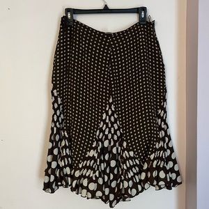 WD NY Silk Midi Polka Dot Skirt